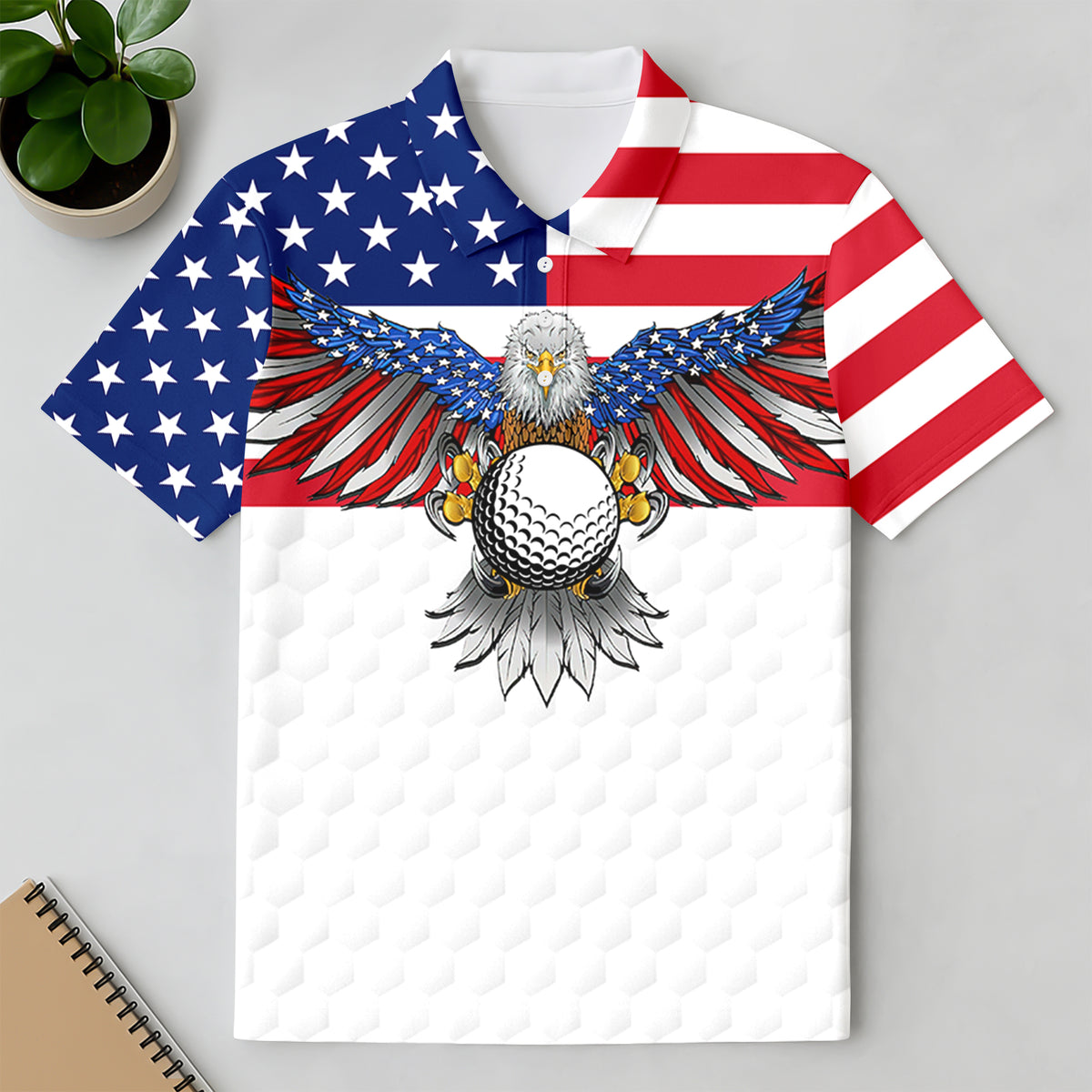 Custom Name Eagle US Flag Personalized Patriotic Polo Shirt HA75 920392