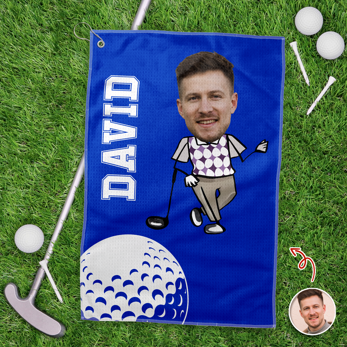Custom Face And Name Personalized Golf Towel Funny Gift for Golf Lovers HA75 898684