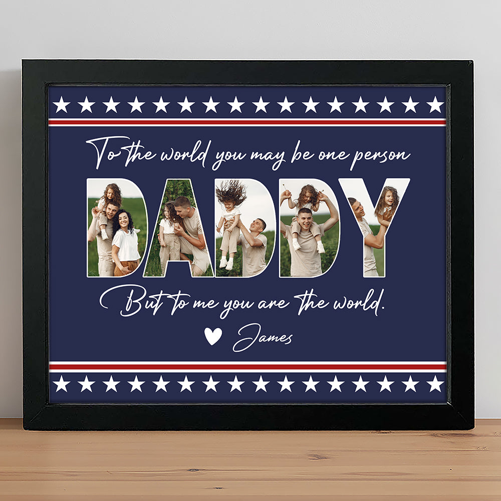 Custom Photo Happy Father's Day Picture Frame HA75 920256