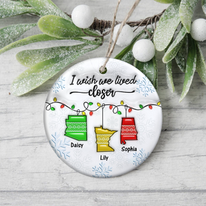 True Friendship Knows No Distance - Personalized 3D Inflated Effect Ceramic Ornament CH07 899302