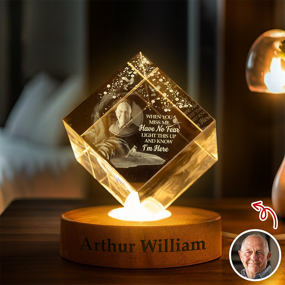 Custom Photo Memorial Engraved Crystal Photo With Light TH10 898241