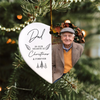 Custom Photo Memorial Christmas Heart Shaped Ceramic Ornament Remembrance Decoration Gift HO82 903426