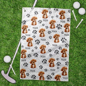 Custom Dog Cat Paw Pattern Golf Towel Gift For Dog Cat Lovers HA75 892564