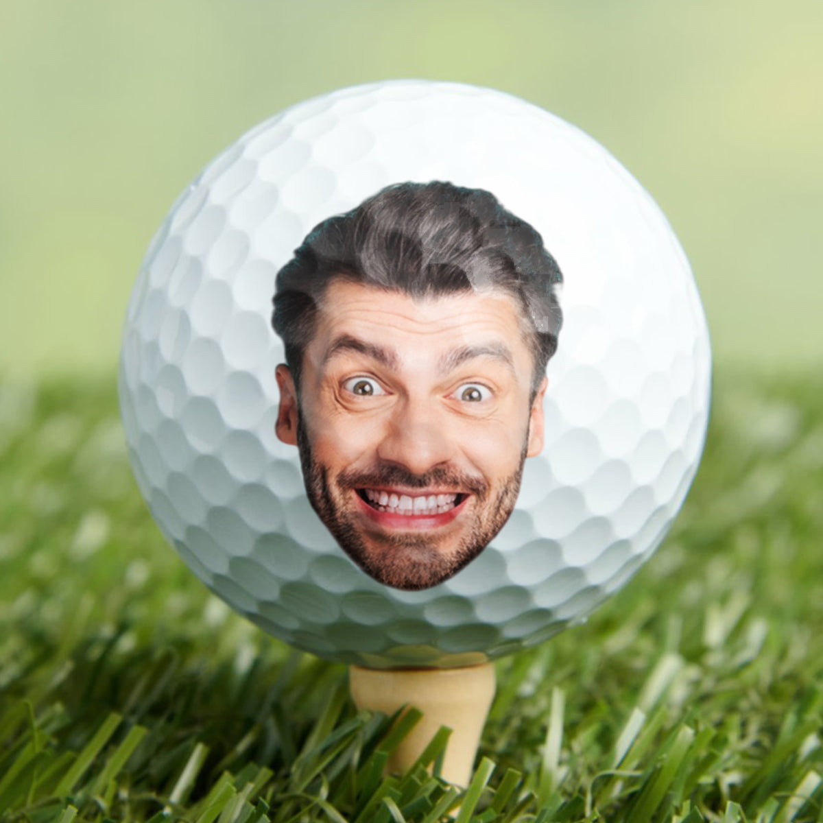 Personalized Funny Face Photo Golf Ball with Custom Text, Golf Training Competition Ball Gift for Golfer Birthday HO82 902622