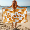 Personalized Vans Checker Pattern In Retro Style Beach Towel HA75 892798