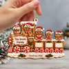 Personalized Gingerbread Train Family Christmas Wooden Ornament LM32 670101