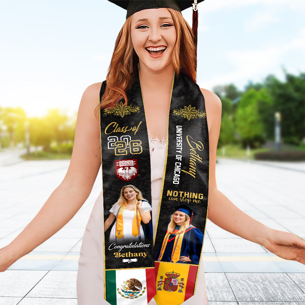 Custom Graduation Stole Class of 2026 Congratulations Sash with Photo Name School HO82 901318