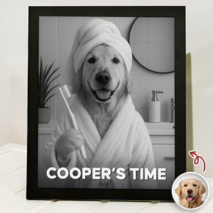 Custom Funny Photo Dog's Relax Time Picture Frame Gift For Dog Lovers LM32 895059