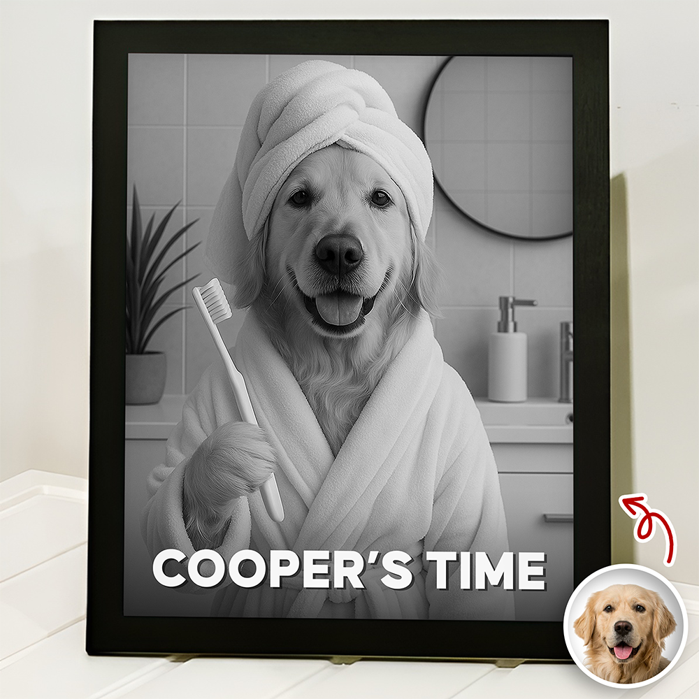 Custom Funny Photo Dog's Relax Time Picture Frame Gift For Dog Lovers LM32 895059