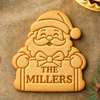 Personalized Family Name Santa Christmas Cookie Cutter & Stamp, Personalized Holiday Baking Gift CH07 181098