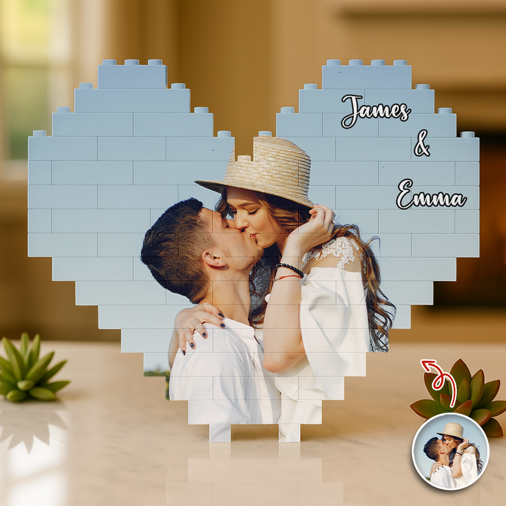 Custom Couple Photo Building Brick Blocks Valentine Gifts, Anniversary Gifts CH07 899848