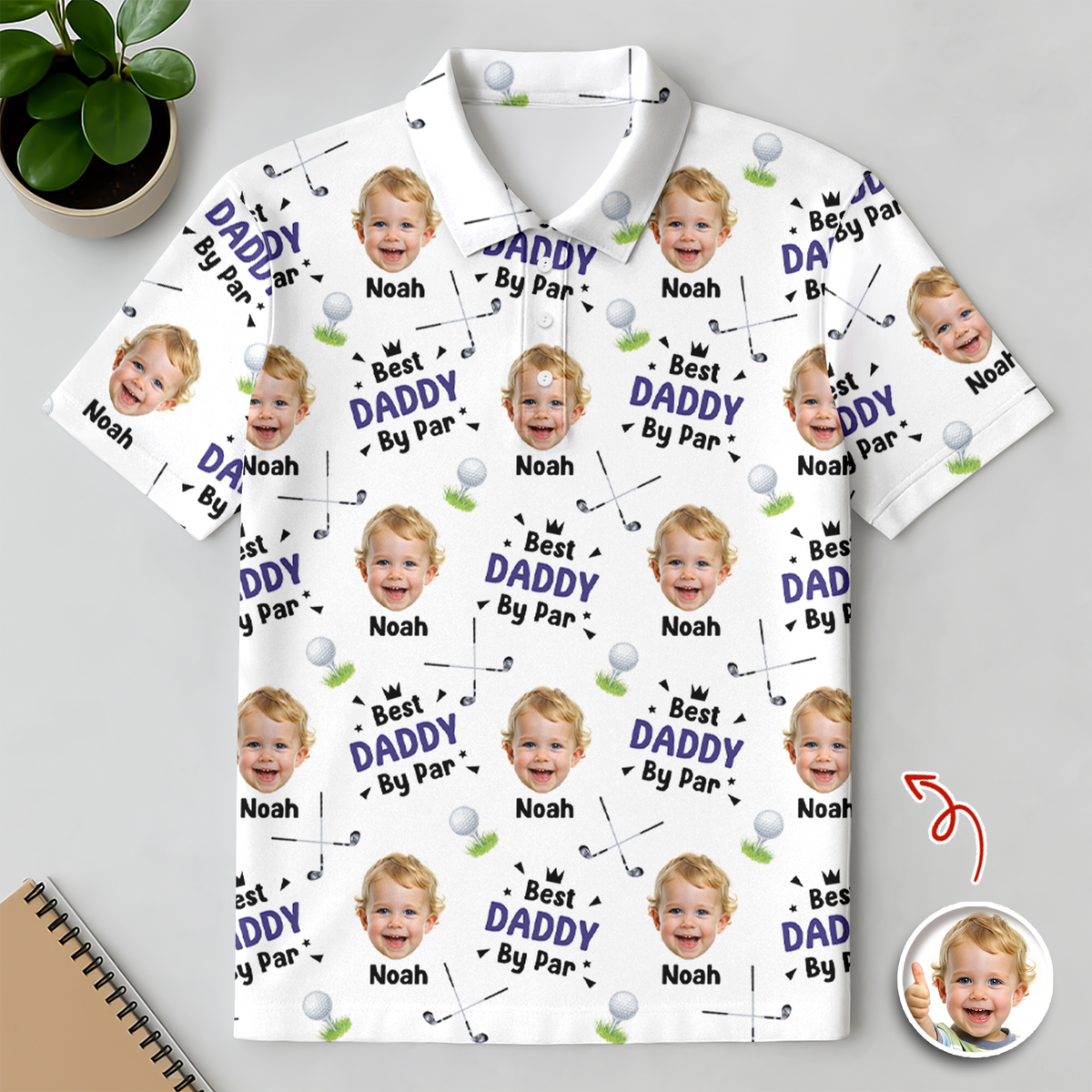 Personalized Best Dad By Par Stick Figures Kid Polo Shirt Gift For Golfer, Golf Lovers HO82 900818