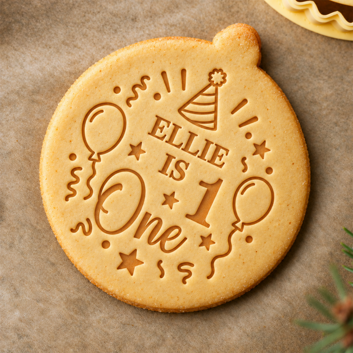 Personalized Baby Name Age with Stars Birthday Cookie Stamp HA75 919642