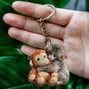 Baby Punch Monkey Wood Keychain CH07 910866