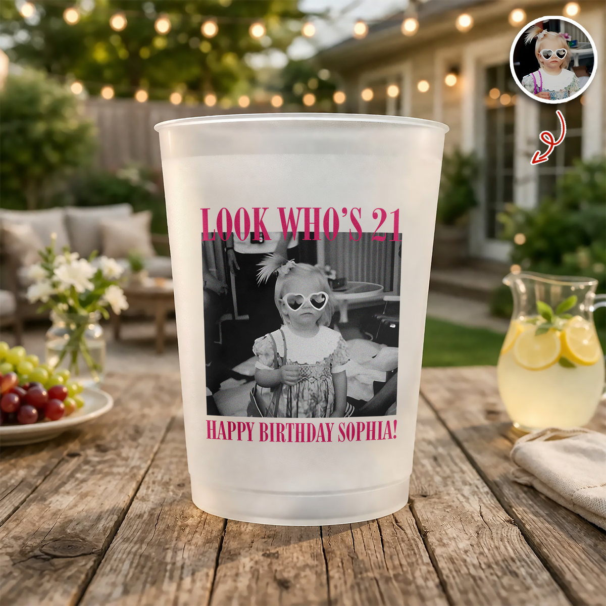 Custom Photo Happy Birthday Party Cup - Personalized Birthday Party Favor CH07 180216
