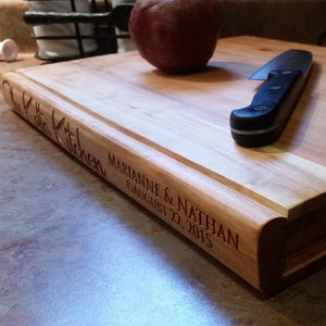 Personalized Name & Funny Book Title Gift Wooden Book-Shaped Cutting Board LM32 897753