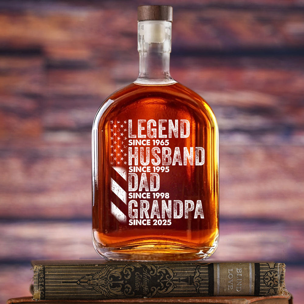 Personalized Legend Husband Dad Grandpa Whiskey Bottle CH07 895966