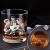 Custom Photo Father's Day Gift for Dad Engraved Rock Glass LM32 893189