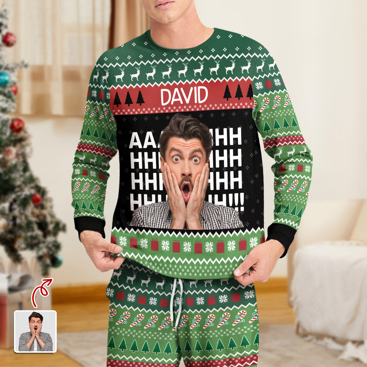 Custom Photo And Name AHHHHH Sleepwear TH10 896609