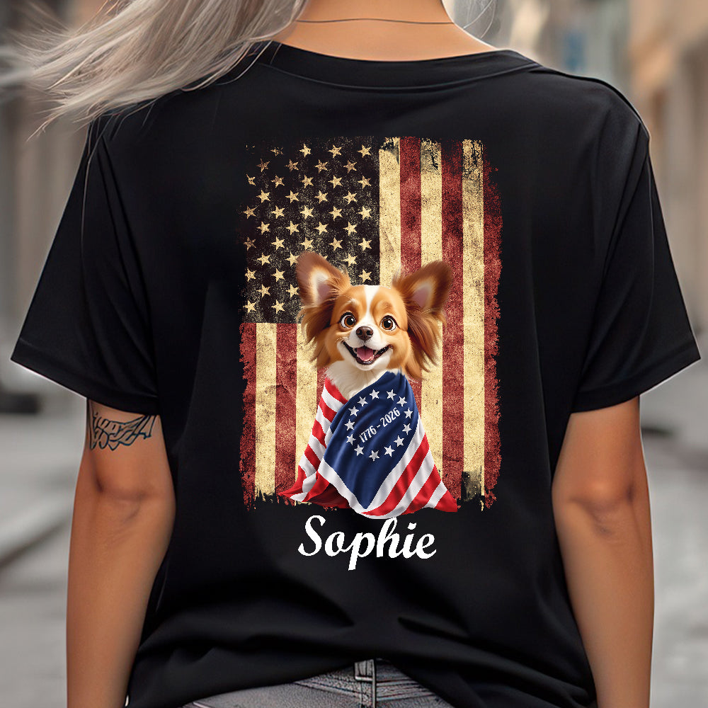 Personalized My Dog Loves America Back Shirt CH07 910538