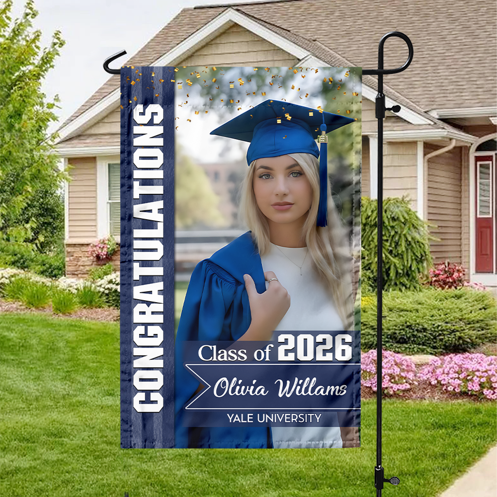 Custom Photo Congratulations Class Of 2026 Graduation Garden Flag TH10 169031