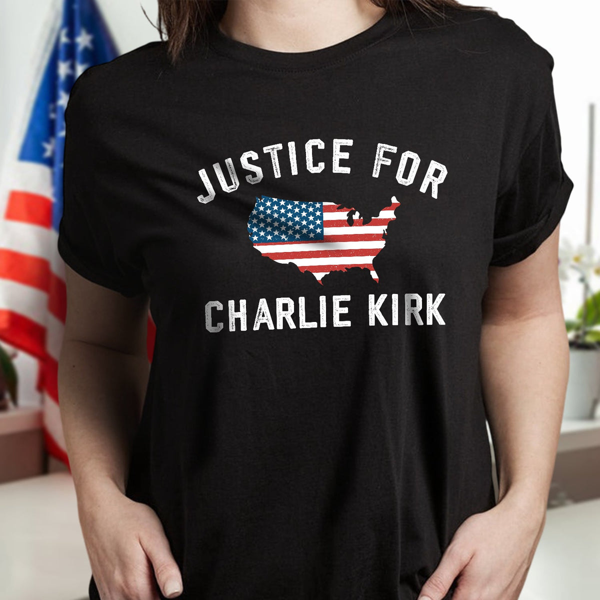 Justice For Charlie Kirk Dark Shirt LM32 65463
