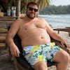 Custom Funny Men Swim Beach Short, Personalized Birthday Gifts For Husband, Son, Grandson, Brother, Grandpa, Dad, Yourself - Rear View Approved HO82 903108
