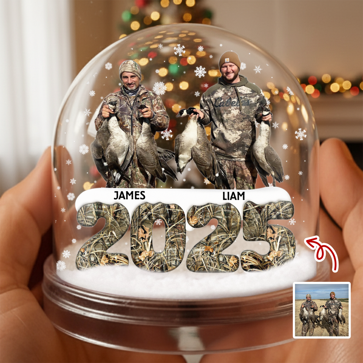 Custom Photo Duck Hunting Lovers Acrylic Snow Globe LM32 897245