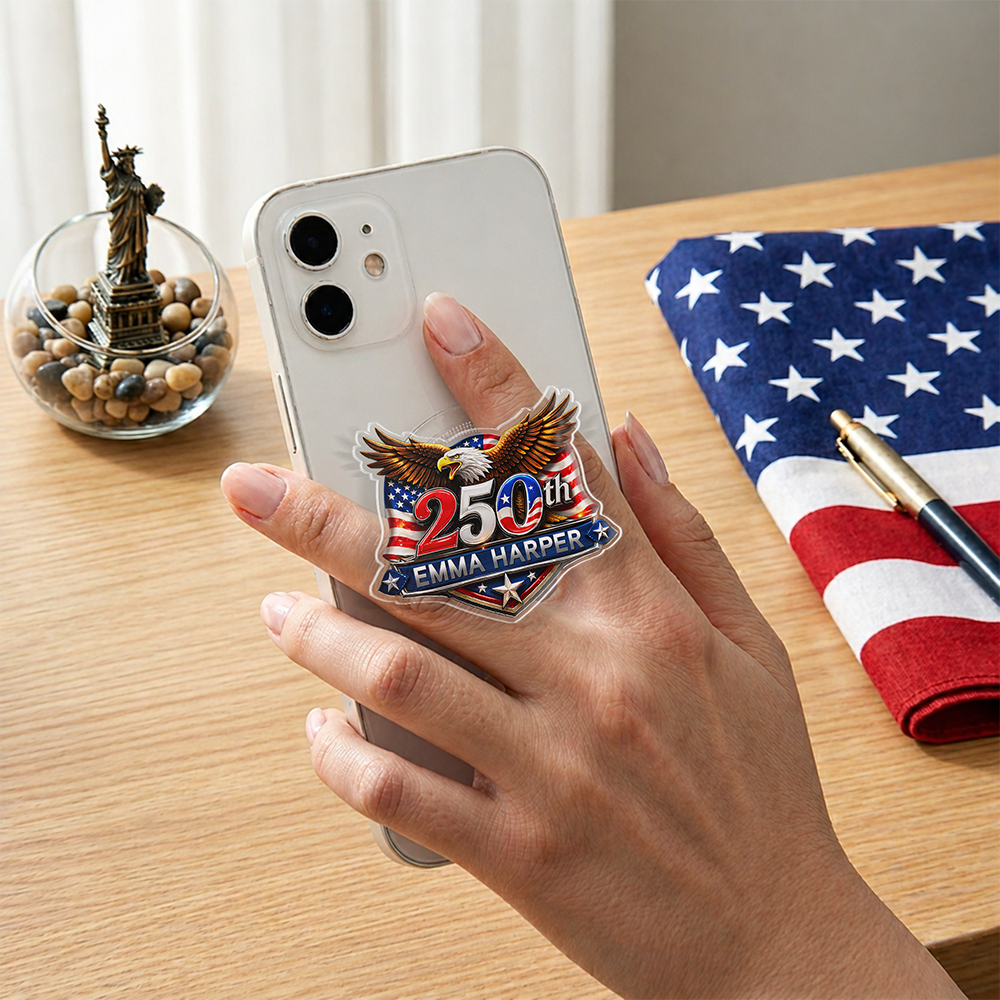 Custom Name 250th Anniversary 1776-2026 Eagle USA Semiquincentennial Patriotic Griptok HA75 920578