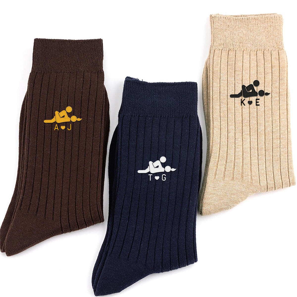 Personalized Funny Couple Embroidered Socks Gift for Husband, Boyfriend HO82 903394