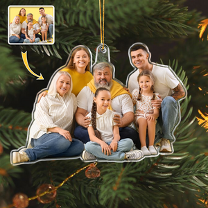 Custom Family Photo Gift For Grandparents Acrylic Ornament HA75 891034
