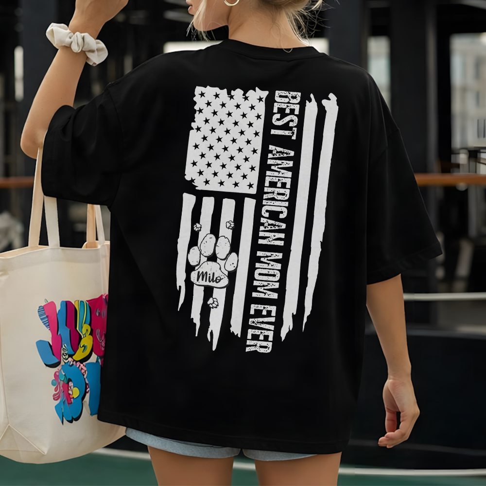 Custom Name Best American Mom Ever Back Shirt TH10 898685