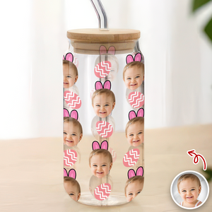 Custom Photo Favorite Peep Glass Can With Lid For Easter Day HA75 898532