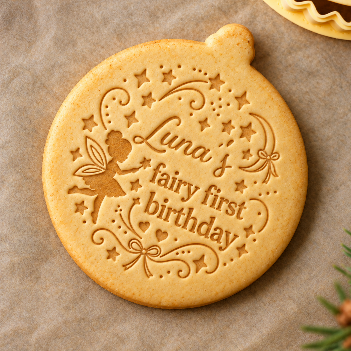 Personalized Fairy First Birthday Cookie Stamp, Birthday Baking Gift HA75 919646