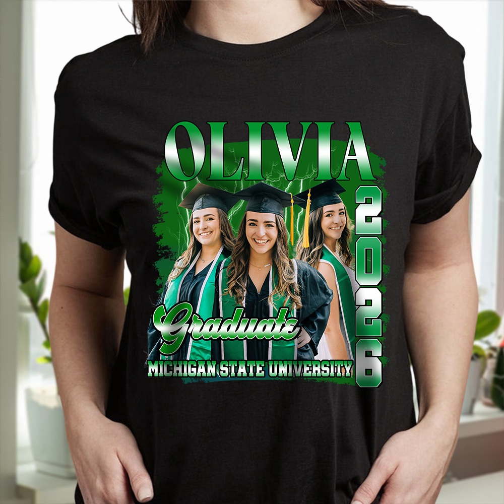 Custom Photo Graduate Class Of 2026 Dark Shirt HO82 901654