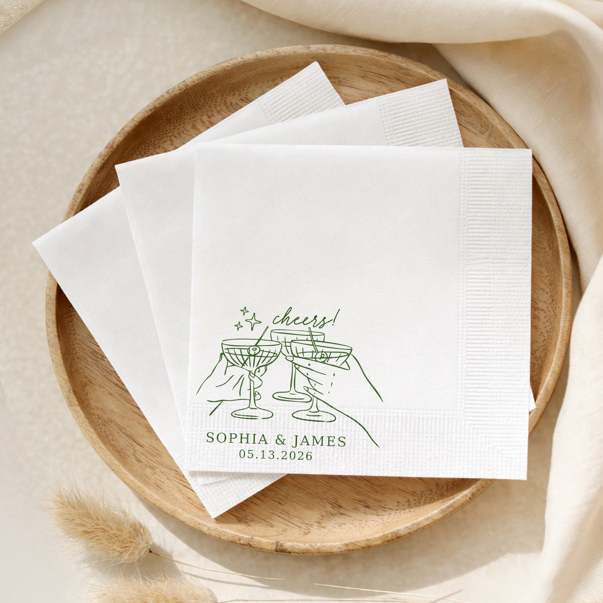 Personalized Wedding Napkins for Engagement Party, Bridal Shower & Wedding Decor, Wedding Reception Napkins HA75 921174
