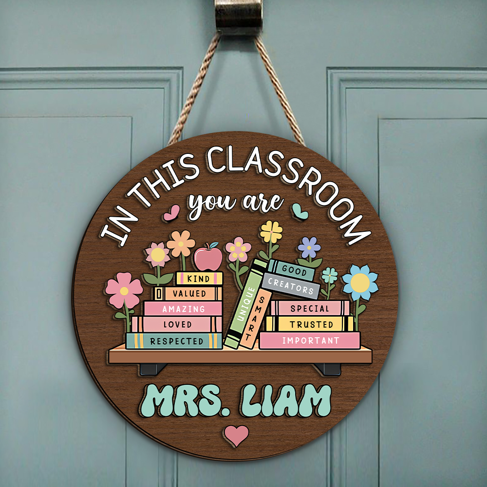 Custom Name In this Classroom You Are Gift For Teacher Layer Doorsign TH10 894141