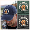 Custom Photo Protected By Human Dog Washed Denim Baseball Cap HO82 894142