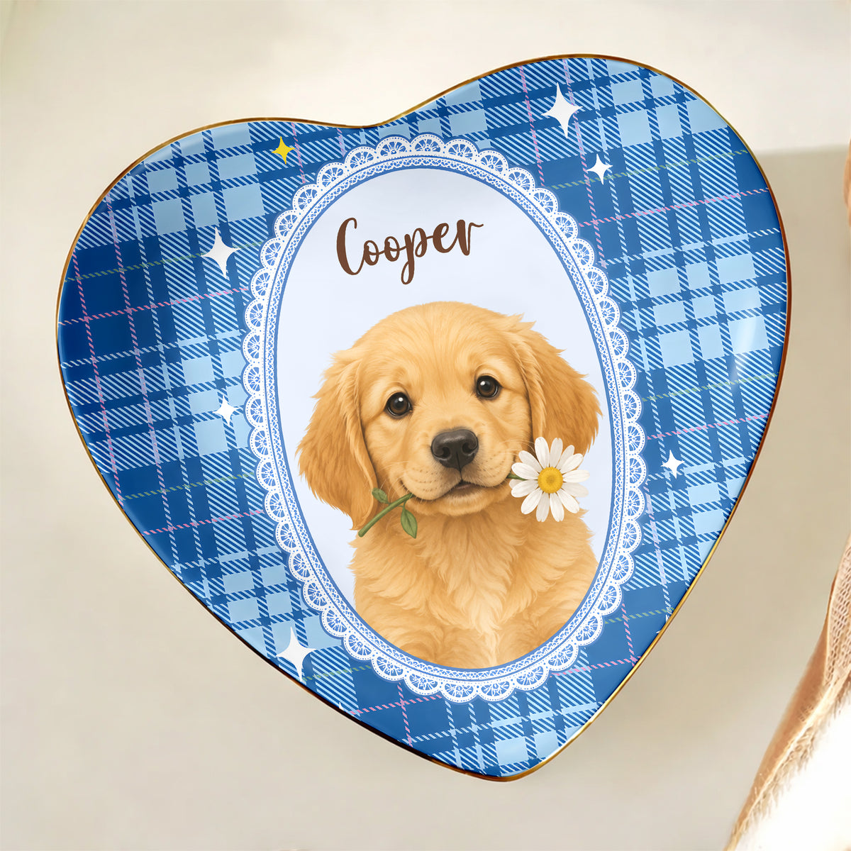 Custom Cartoon Pet Photo Vintage Jewelry Dish Gift For Pet Lovers LM32 669739