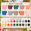 Custom Name Embroidered Waterproof Striped Cosmetic Pouch, Travel Makeup Bag For Summer Vacation CH07 180036