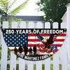Custom Family Name 250 Years of Freedom Non-Pleated Fan Flag HA75 920364