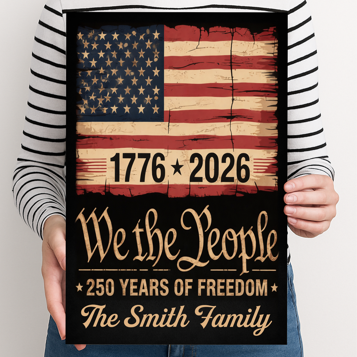 250th Anniversary USA Flag Patriotic 4th of July We The People Metal Sign TH10 898327