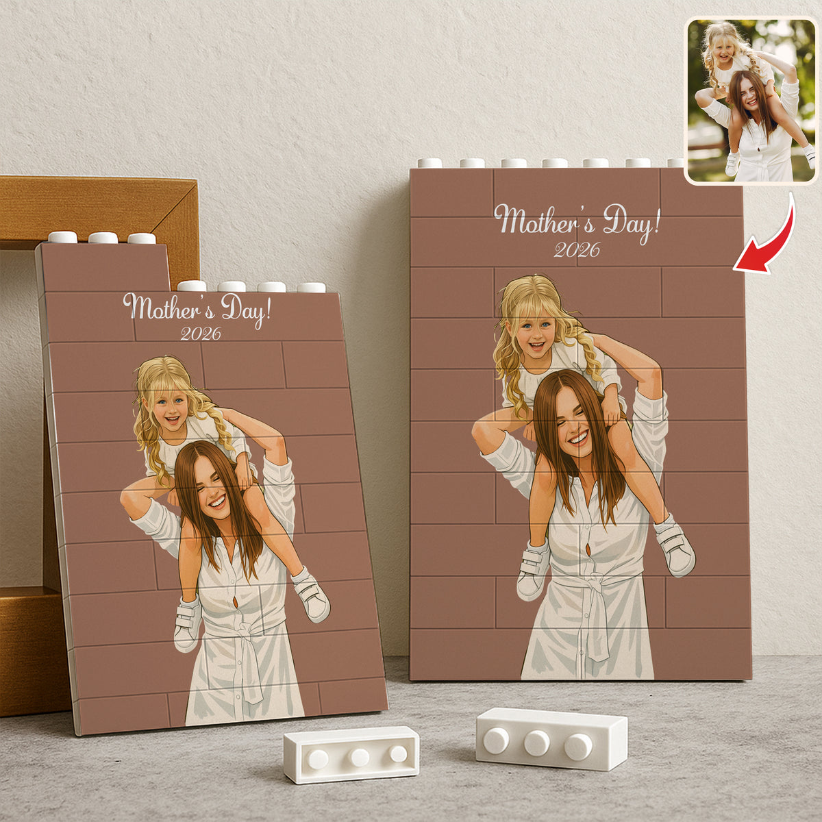 Custom Photo Family Building Brick Blocks Mother's Day Gift HA75 920638