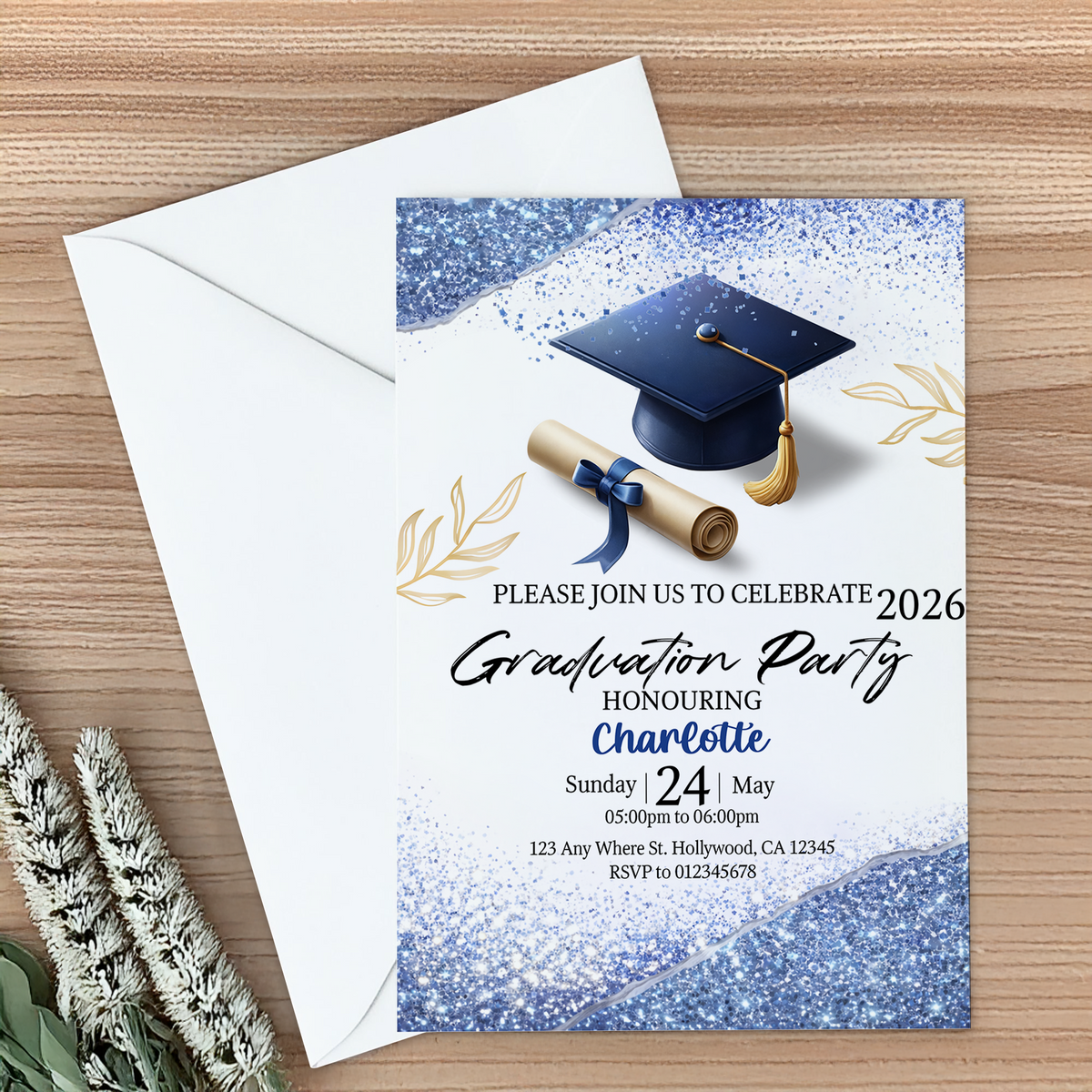 Please Join Us To Celebrate Graduation Party Greeting Card TH10 898779