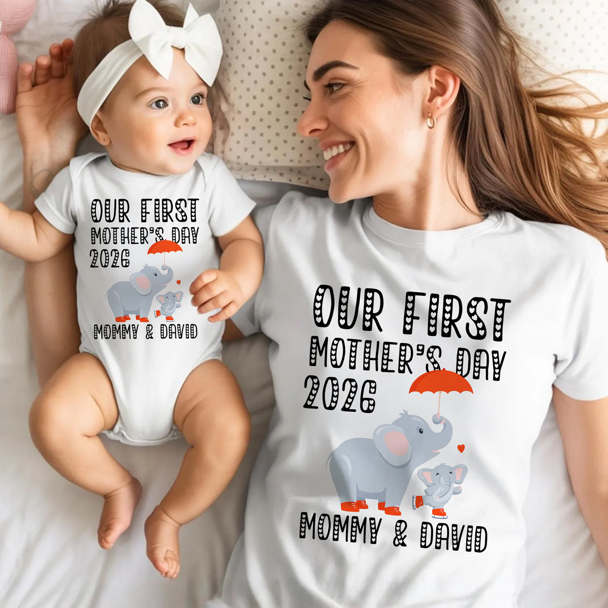 Custom Name Our First Mother's Day 2026 Matching Family Shirt LM32 899619