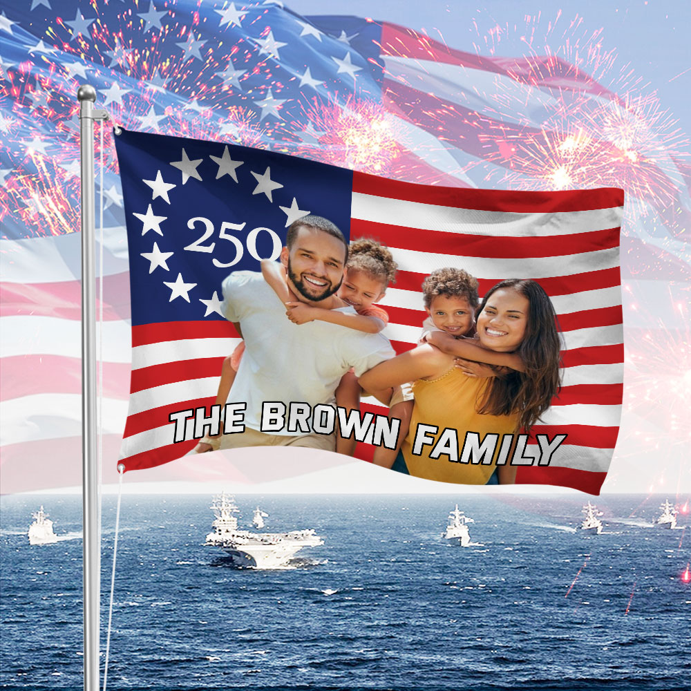 Personalized 250 Year American Anniversary House Flag HO82 901722
