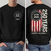 Custom Name 1776–2026 250 Years Quarter Millennial American Front & Back Dark Shirt TH10 169293