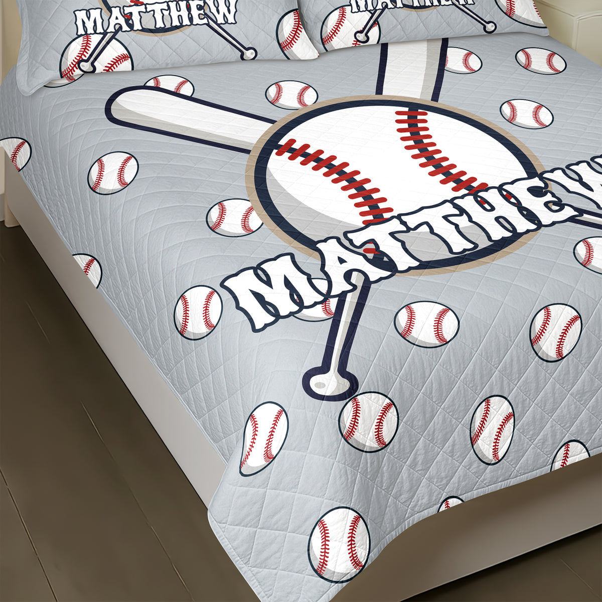 Personalized Custom Name Baseball Bedding Set Gift For Sport Player TH10 896693