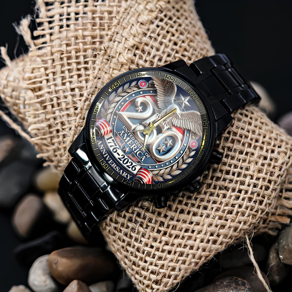 USA Eagles 250th Anniversary Semiquincentennial 1776-2026 Men's Wrist Watch HA75 920598