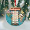 Personalized Travel Adventure 2 Layer Wooden Ornament LM32 895445